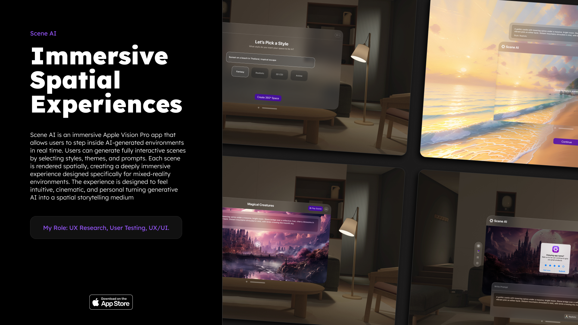 Scene AI immersive spatial experience